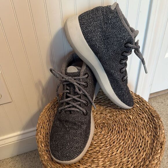 Allbirds Men's Black Wool High Top Sneakers - Size 12 - Excellent Condition - Picture 7 of 11
